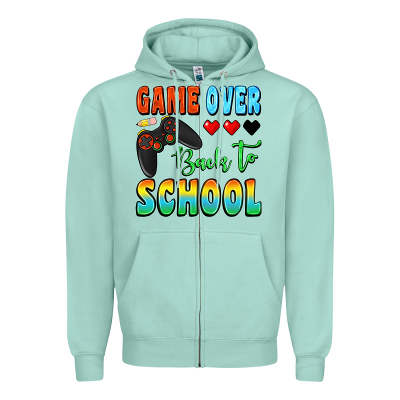 Game Over Back To School Zipper Hoodie by BundleAndBundleShop | Teevron