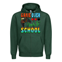 Sports Green game over back to school Zipper Hoodie - BundleAndBundleShop