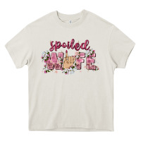 Cream spoiled wife Heavy Core Tee - Zillion Design Studio