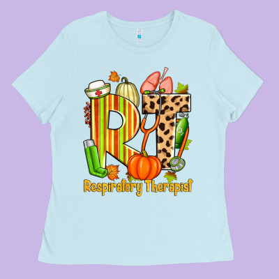 Fall Rt Respiratory Therapist Ladies Tee Designed By Zillion Design Studio
