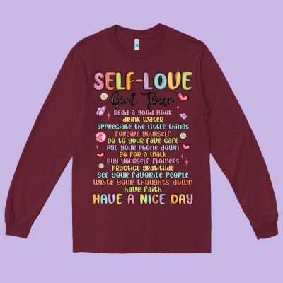 Self Love Girl Tour Malias Long Sleeve Tee Designed By Maliassmallbusiness