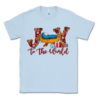 Dusty Blue joy to the world Classic Tee - AdoDesignShop