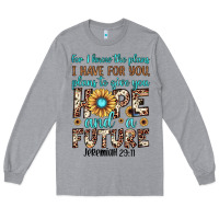 Heather Grey for i know the plans i have for you plans to give you hope and a futur Long Sleeve Tee - JahusDesignShop