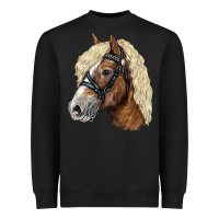 Black Haflinger Avelignese Horse Heavyweight Sweatshirt - LillyAllenDesigns