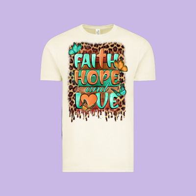 Faith Hope And Love Vintage Tee Designed By Barkaloodesign