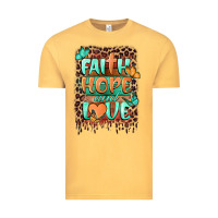 Vintage Mustard faith hope and love Vintage Tee - BarkalooDesign