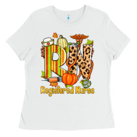 White fall rn registered nurse Ladies Tee - Zillion Design Studio