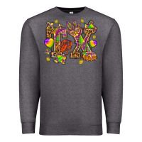 Charcoal Heather Texas Mardi Gras Premium Sweatshirt - NancyCooperArtShop