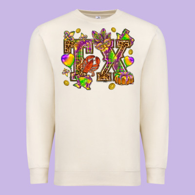 Texas Mardi Gras Premium Sweatshirt Designed By Nancycooperartshop