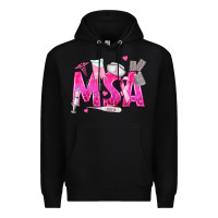 Black breast cancer msa medical support assistant Premium Hoodie - texasbilliewilder