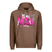 Chestnut breast cancer msa medical support assistant Premium Hoodie - texasbilliewilder