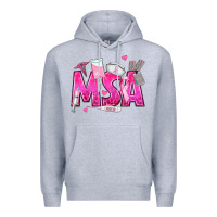 Heather Grey breast cancer msa medical support assistant Premium Hoodie - texasbilliewilder