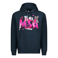 Navy breast cancer msa medical support assistant Premium Hoodie - texasbilliewilder