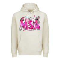 Oatmeal Heather breast cancer msa medical support assistant Premium Hoodie - texasbilliewilder