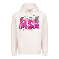 Pale Pink breast cancer msa medical support assistant Premium Hoodie - texasbilliewilder