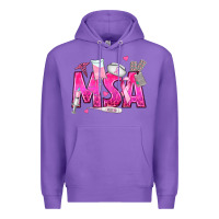 Purple breast cancer msa medical support assistant Premium Hoodie - texasbilliewilder