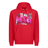Red breast cancer msa medical support assistant Premium Hoodie - texasbilliewilder