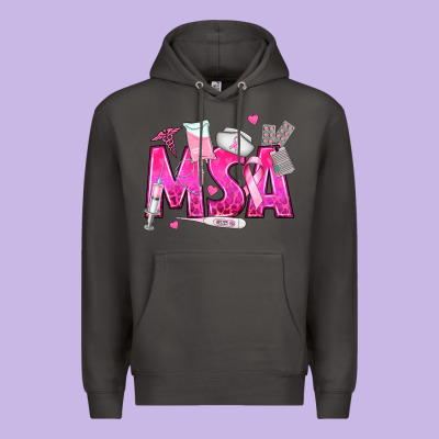 Breast Cancer Msa Medical Support Assistant Premium Hoodie Designed By Texasbilliewilder