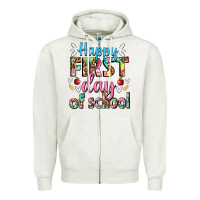 Happy First Day Of School Zipper Hoodie | Teevron