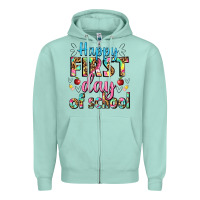Seafoam happy first day of school Zipper Hoodie - BundleAndBundleShop