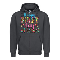 Smoke happy first day of school Zipper Hoodie - BundleAndBundleShop
