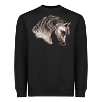 Black Arabian Horse Heavyweight Sweatshirt - LillyAllenDesigns