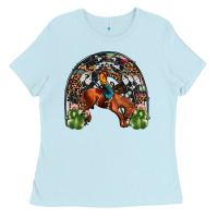 Baby Blue rodeo cowboy rainbow Ladies Tee - JahusDesignShop