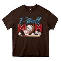 Chocolate Brown t ball mom Heavy Core Tee - Zillion Design Studio
