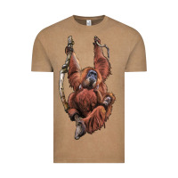 Vintage Coffee Orangutan And Baby Vintage Tee - LillyAllenDesigns