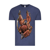 Vintage Denim Orangutan And Baby Vintage Tee - LillyAllenDesigns