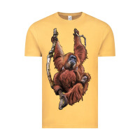 Vintage Mustard Orangutan And Baby Vintage Tee - LillyAllenDesigns