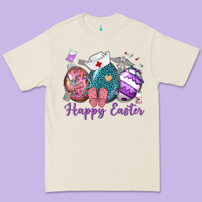 Happy Easter Eggs Nurse N Premium Tee Designed By Neo Western