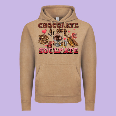 Chocolate Is My Soulmate Vintage Hoodie Designed By Adodesignshop