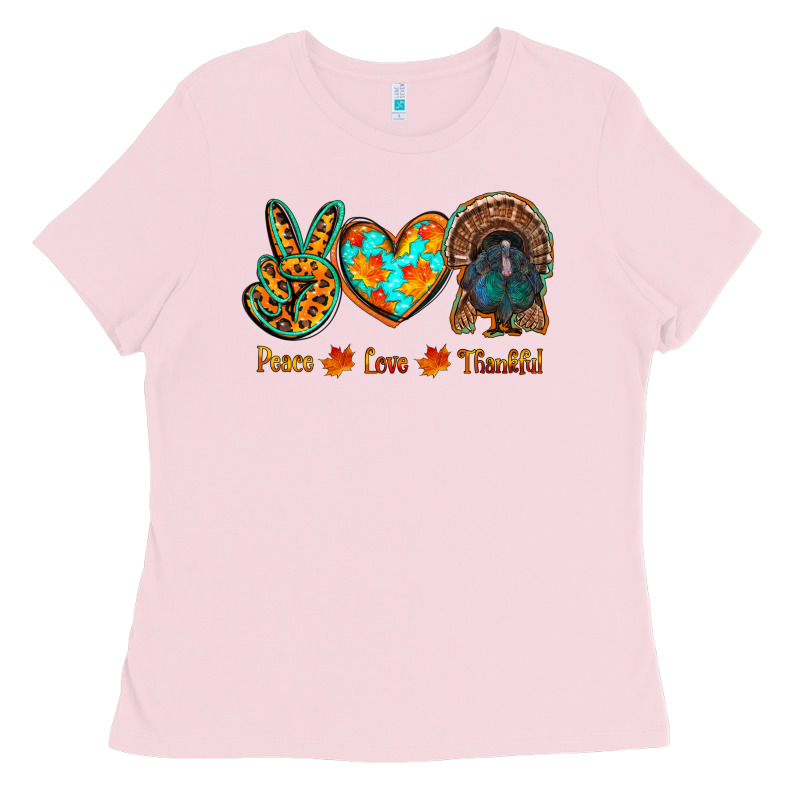 Peace Love Thankful Ladies Tee by RanaPortraitStore | Teevron