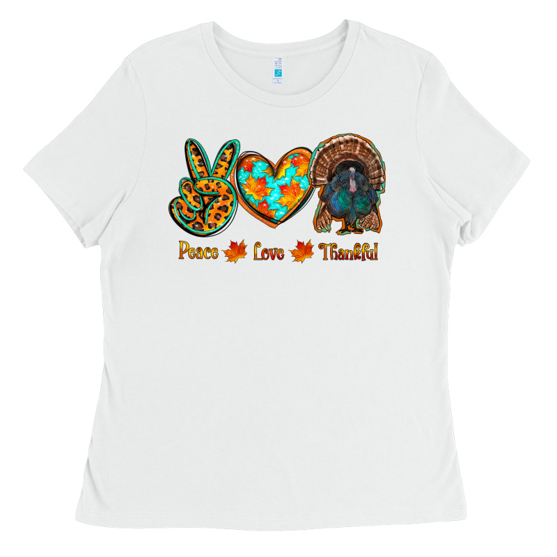 Peace Love Thankful Ladies Tee by RanaPortraitStore | Teevron