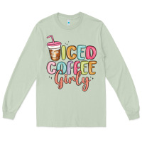 Matcha iced coffee girly Long Sleeve Tee - MaliasSmallBusiness