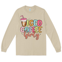 Mushroom iced coffee girly Long Sleeve Tee - MaliasSmallBusiness