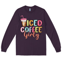 Plum iced coffee girly Long Sleeve Tee - MaliasSmallBusiness