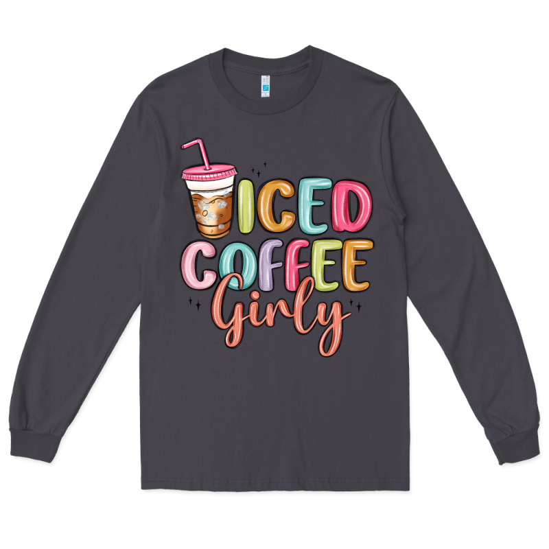 Iced Coffee Girly Long Sleeve Tee by MaliasSmallBusiness | Teevron