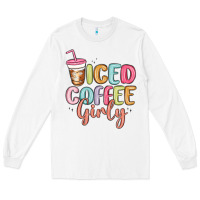 White iced coffee girly Long Sleeve Tee - MaliasSmallBusiness