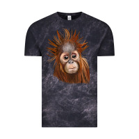 Cloud Black baby orangutan Vintage Tee - LillyAllenDesigns