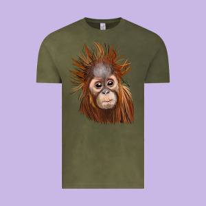 Baby Orangutan Vintage Tee Designed By Lillyallendesigns