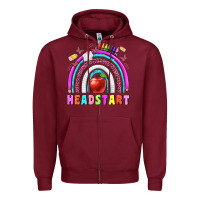Burgundy headstart Zipper Hoodie - BundleAndBundleShop