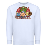 White Baseball gnomes Premium Sweatshirt - NancyCooperArtShop