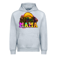 Heather Grey softball mama Urban Hoodie - OliviaCreatesArt