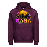 Mauve Wine softball mama Urban Hoodie - OliviaCreatesArt