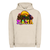 Pigment French Oak softball mama Urban Hoodie - OliviaCreatesArt