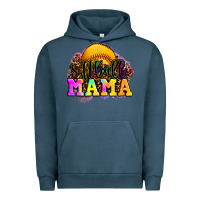 Pigment Midnight Navy softball mama Urban Hoodie - OliviaCreatesArt
