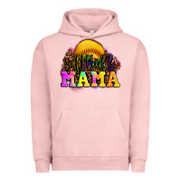 Pigment Salmon softball mama Urban Hoodie - OliviaCreatesArt