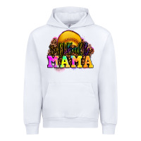 White softball mama Urban Hoodie - OliviaCreatesArt